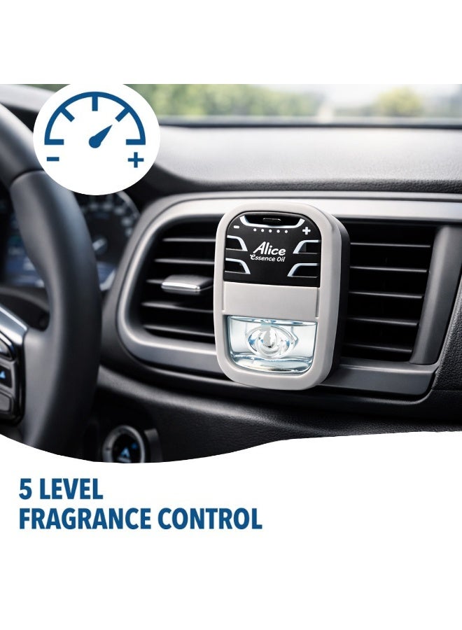 معطر جو للسيارة من أليس إيسنس، يُثبّت على فتحة التهوية، برائحة سويسرية مميزة، تحكم في شدة الرائحة بخمسة مستويات، مزيل للروائح الكريهة يدوم طويلاً، منخفض السمية. - Image 4